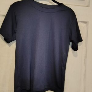 Ramco Boys Size L Navy Active Crew Neck Short Sleeve T-Shirt